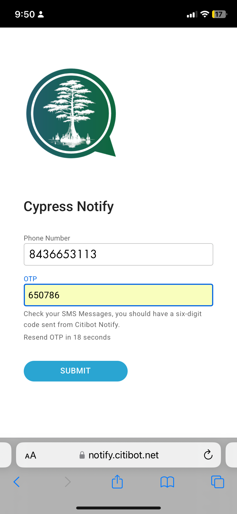 Cypress Text Alert Walkthrough 3